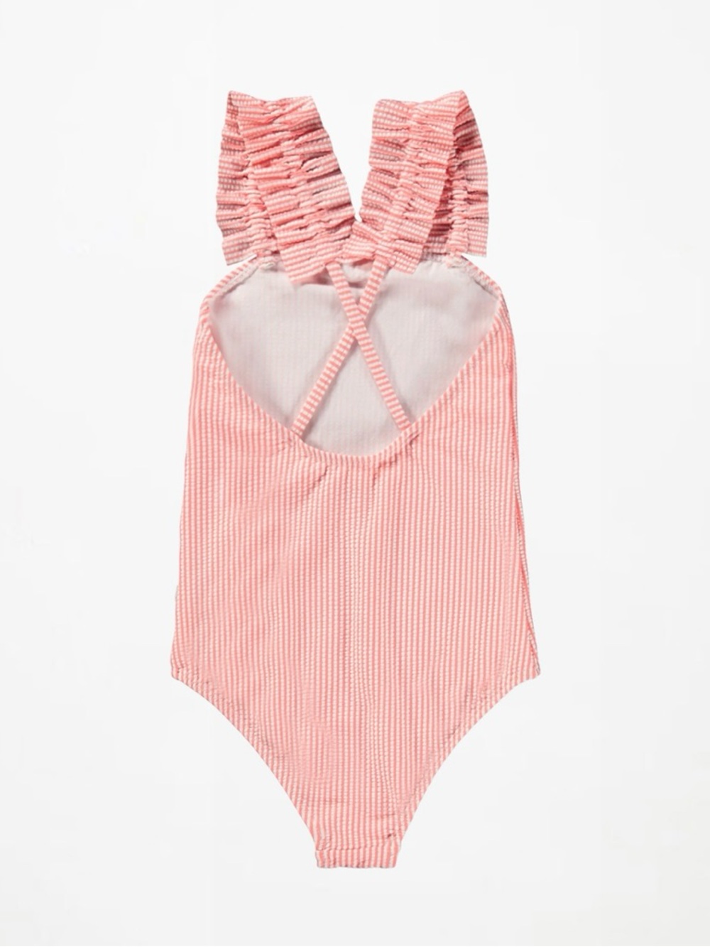 MOLO Nitika Toddler Girl One Piece Swimsuit Sz 5T NWT Meadow Stripe Pink Ruffled